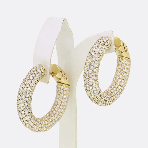 16.0 Carat Diamond Hoop Earrings