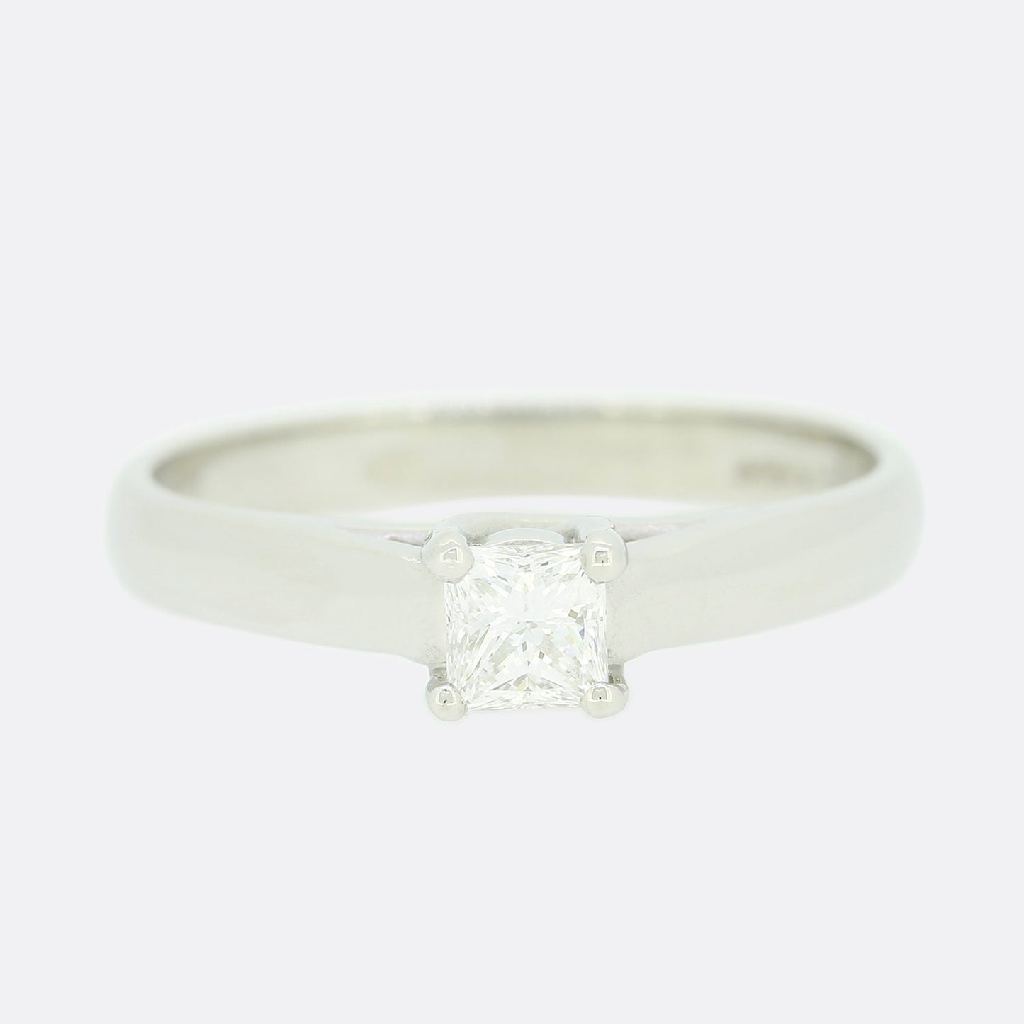 0.30 Carat Princess Cut Diamond Solitaire Ring