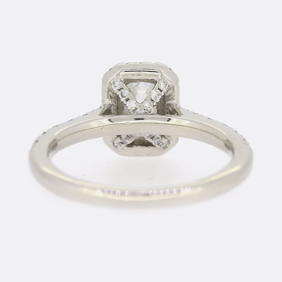0.81 Carat Emerald Cut Diamond Engagement Ring