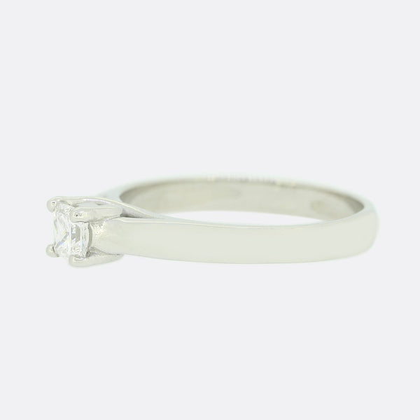 0.30 Carat Princess Cut Diamond Solitaire Ring