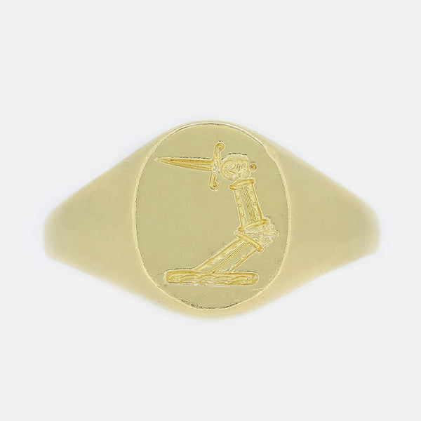 Oval Intaglio Signet Ring