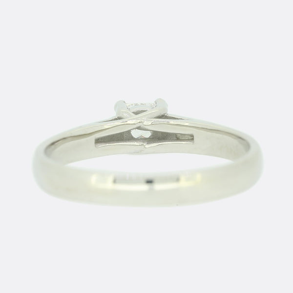 0.30 Carat Princess Cut Diamond Solitaire Ring
