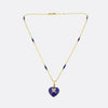 Faberge Diamond and Enamel Heart Pendant