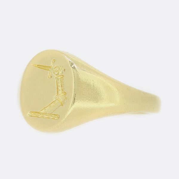 Oval Intaglio Signet Ring