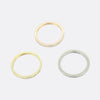Tri Colour Diamond Stacking Rings