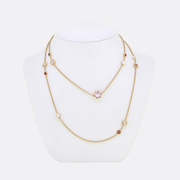 Montblanc Cabochon Diamond and Gemstone Necklace
