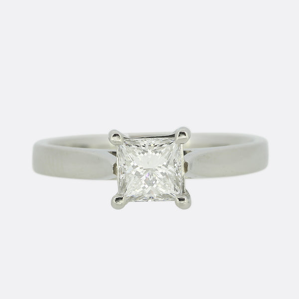 Princess Cut Diamond Solitaire Ring