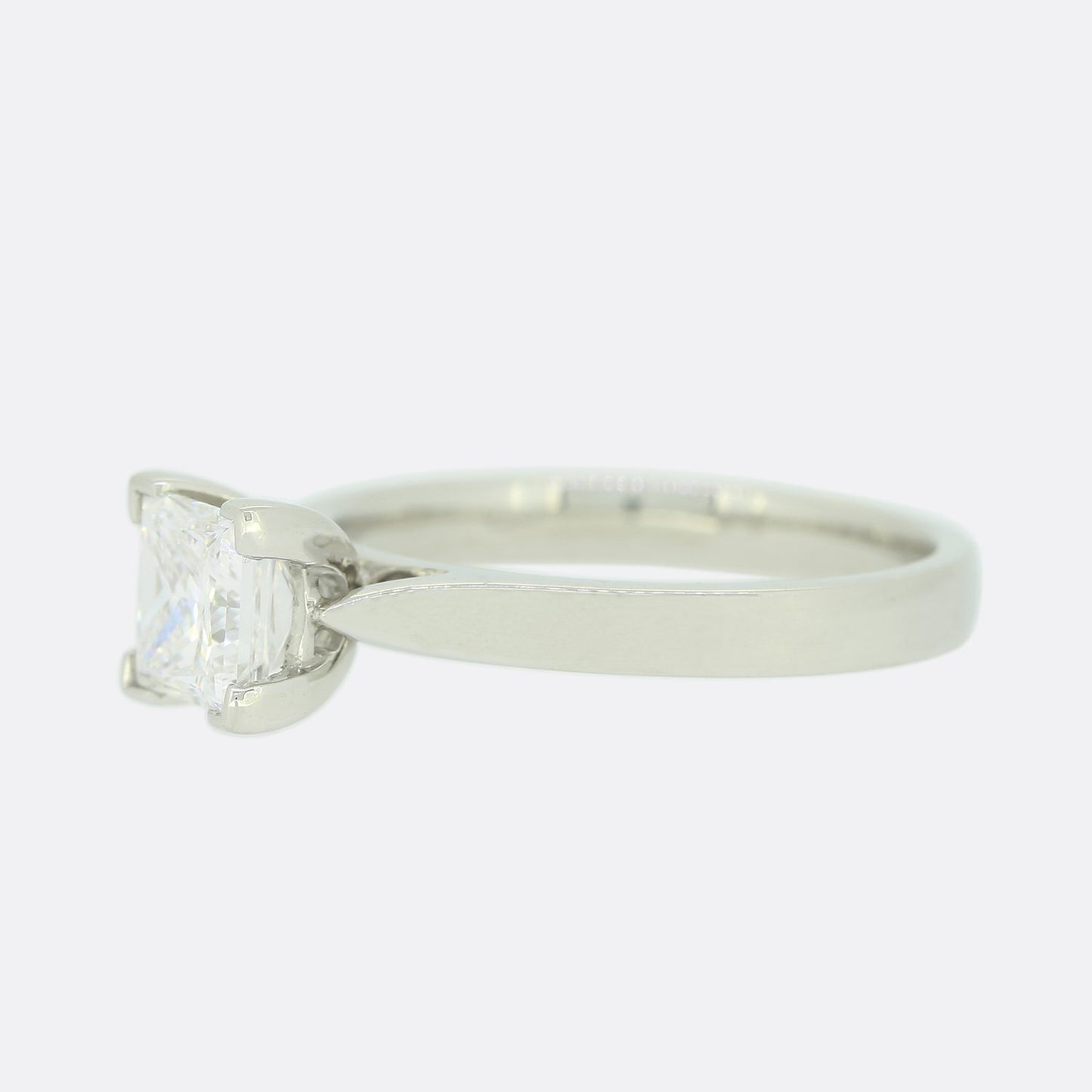 1.00 Carat Diamond Princess Cut Solitaire Engagement Ring