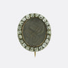 Georgian Old Cut Diamond Mourning Hair Brooch