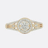 Rose Gold Diamond Halo Cluster Ring