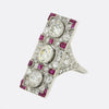 Art Deco Ruby and Diamond Tablet Ring