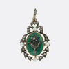 Victorian Pearl, Diamond and Enamel Forget Me Not Pendant