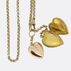 Vintage Double Heart Charm Necklace