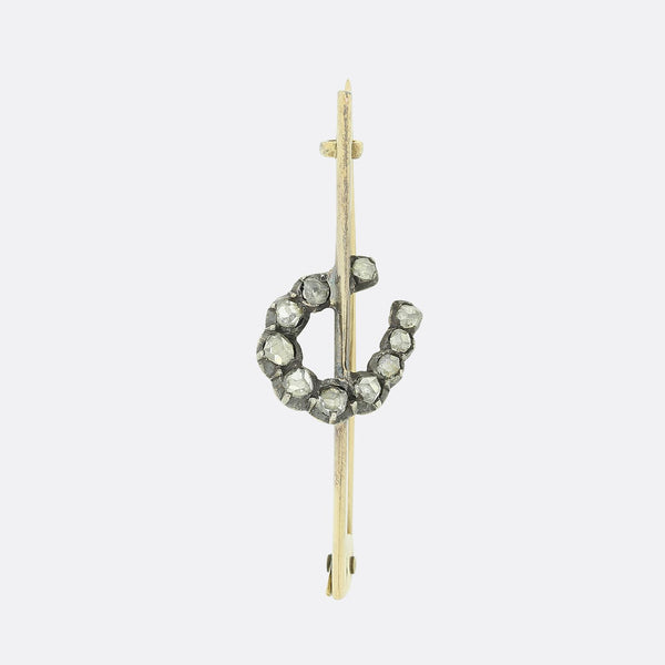 Victorian Diamond Horseshoe Brooch