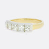 TVJ 0.90 Carat Asscher Cut Diamond Five Stone Ring