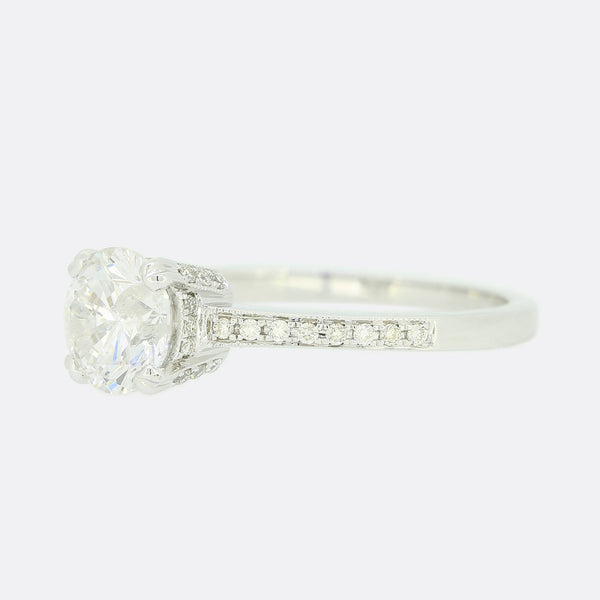 1.21 Carat Diamond Solitaire Engagement Ring