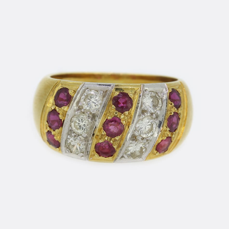 Vintage Ruby and Diamond Ring