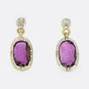 TVJ Ruby and Diamond Drop Earrings