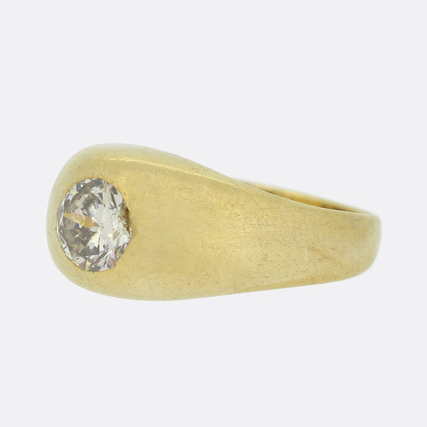 Vintage 0.80 Carat Diamond Gypsy Ring