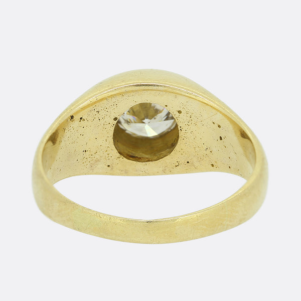 Vintage 0.80 Carat Diamond Gypsy Ring