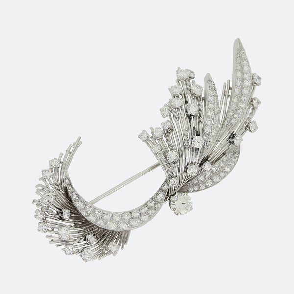 Vintage 5.20 Carat Diamond Brooch