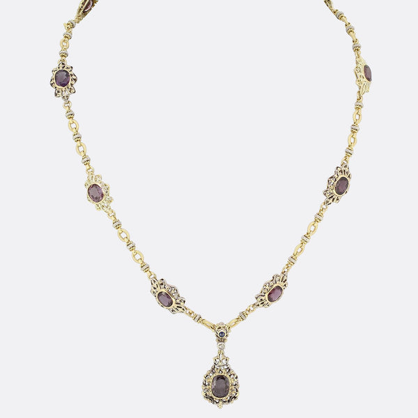 Vintage 12.60 Carat Burmese Spinel Drop Necklace