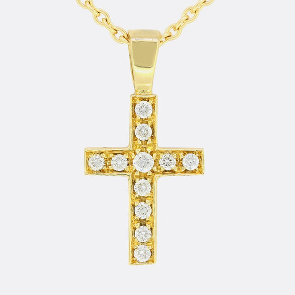 Diamond Cross Pendant Necklace