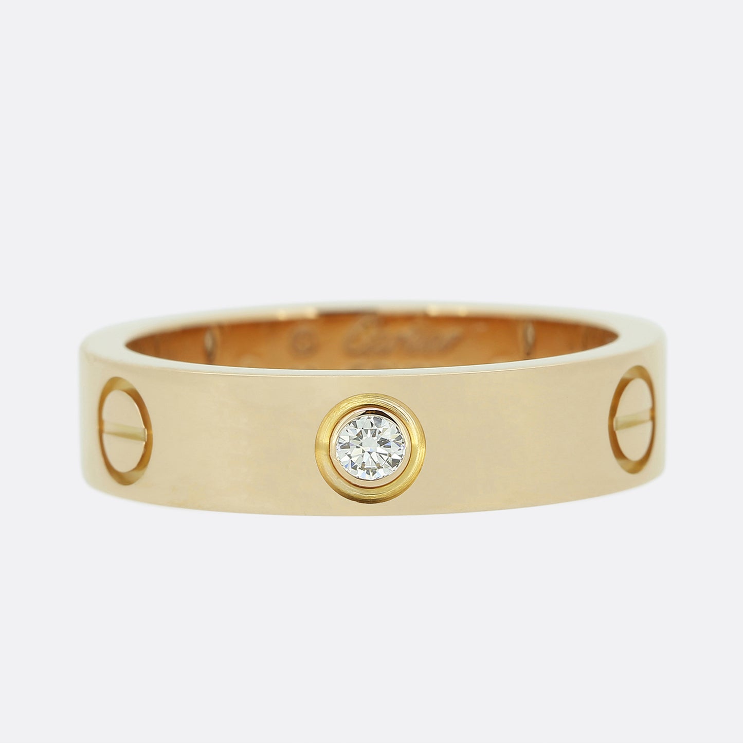 Cartier Three Diamond LOVE Ring Size S (60)