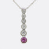 Tiffany & Co. Pink Sapphire and Diamond Jazz Pendant Necklace