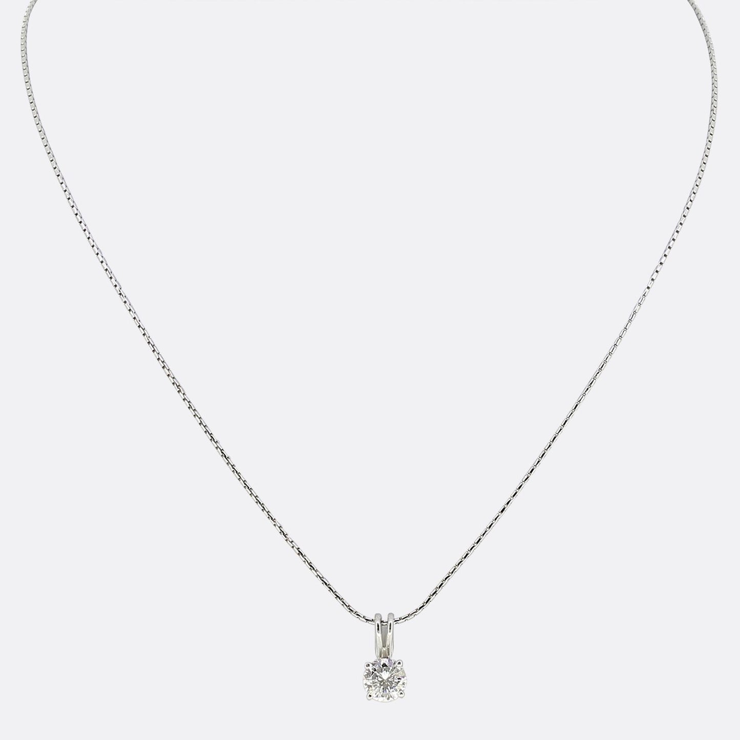 1.00 Carat Diamond Pendant Necklace