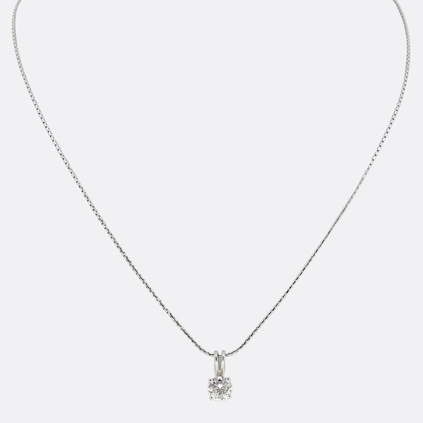 1.00 Carat Diamond Pendant Necklace