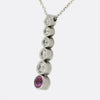 Tiffany & Co. Pink Sapphire and Diamond Jazz Pendant Necklace