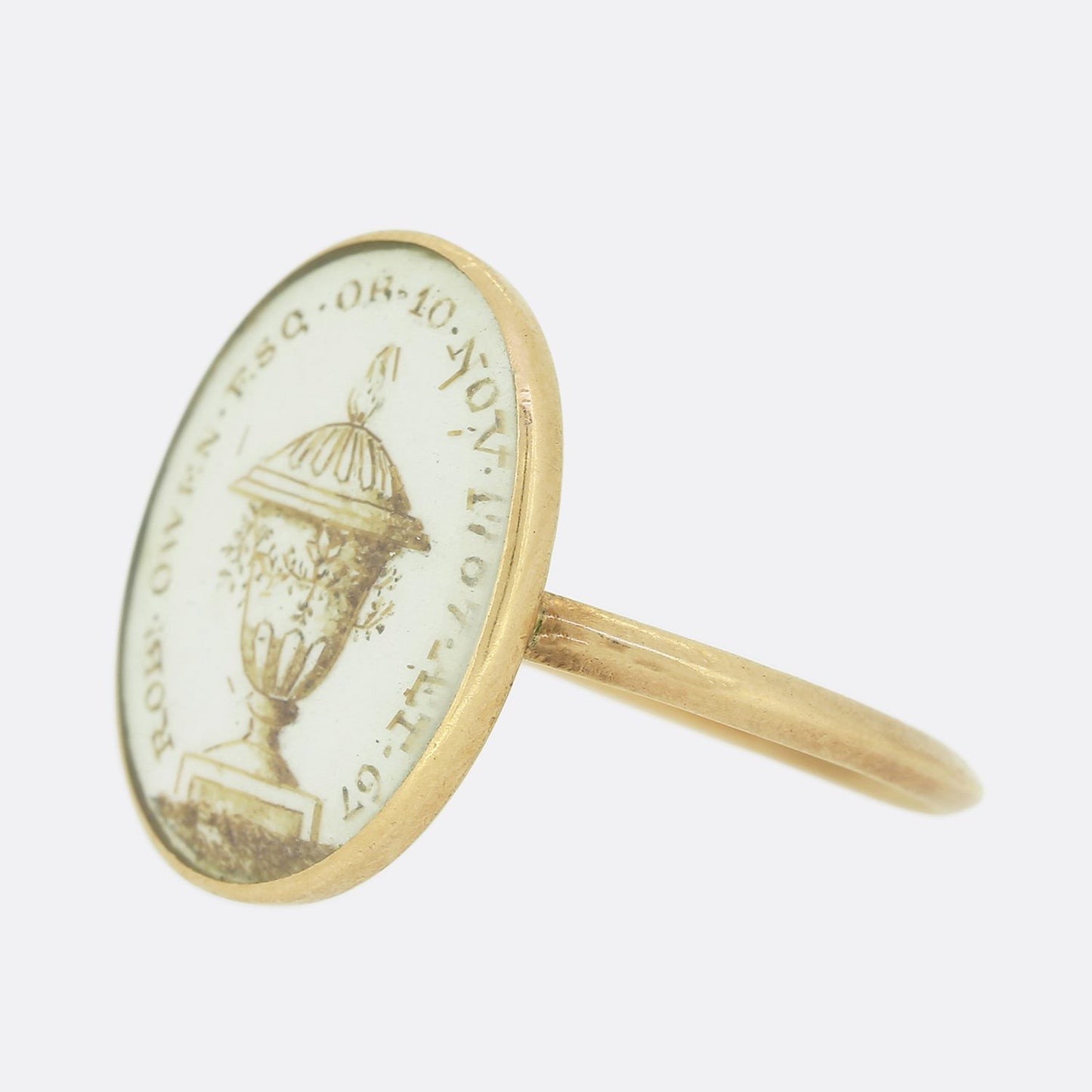 Georgian 1760s Hair Miniature Mourning Ring