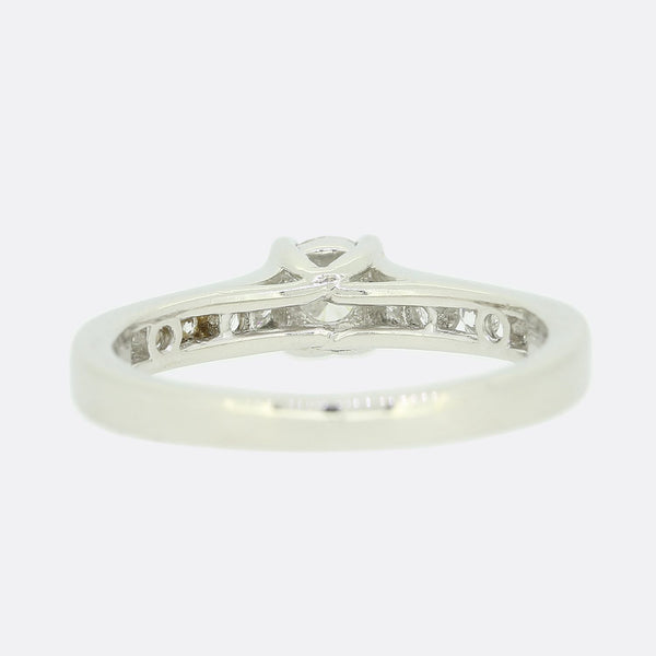 0.31 Carat Brilliant Cut Diamond Solitaire Engagement Ring