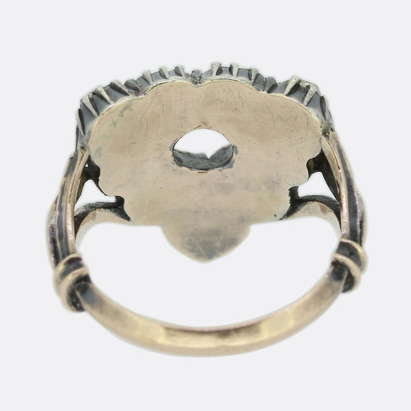 Georgian Rose Cut Diamond Cluster Ring