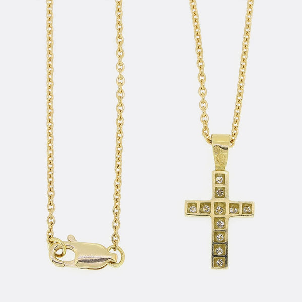 Diamond Cross Pendant Necklace