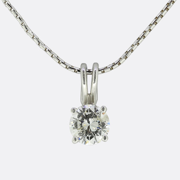 1.00 Carat Diamond Pendant Necklace