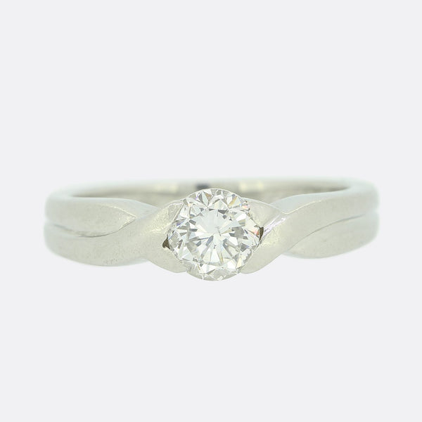 0.50 Carat Diamond Solitaire Engagement Ring