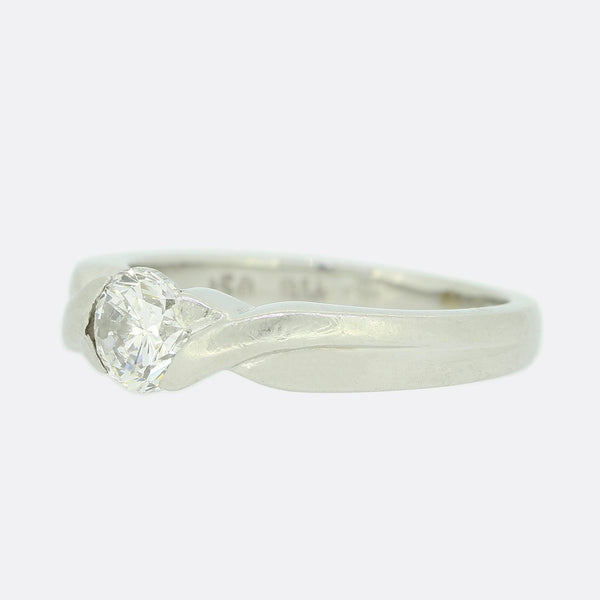 0.50 Carat Diamond Solitaire Engagement Ring
