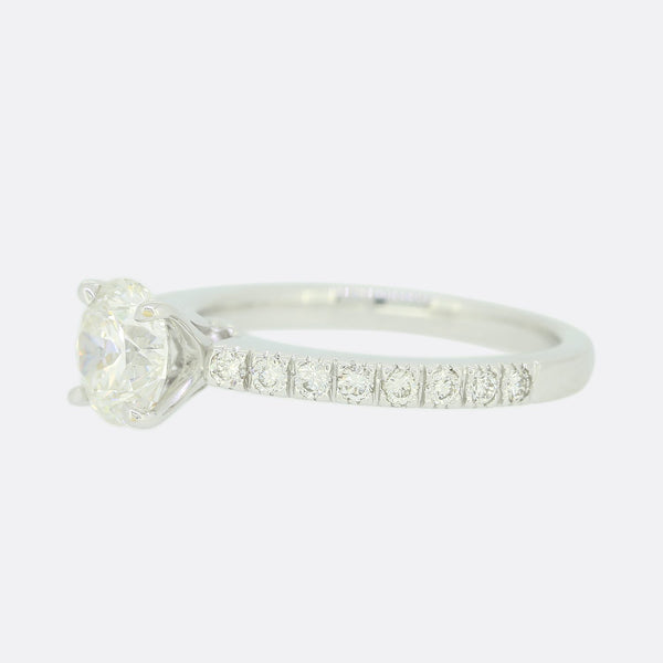 0.90 Carat Diamond Solitaire Engagement Ring