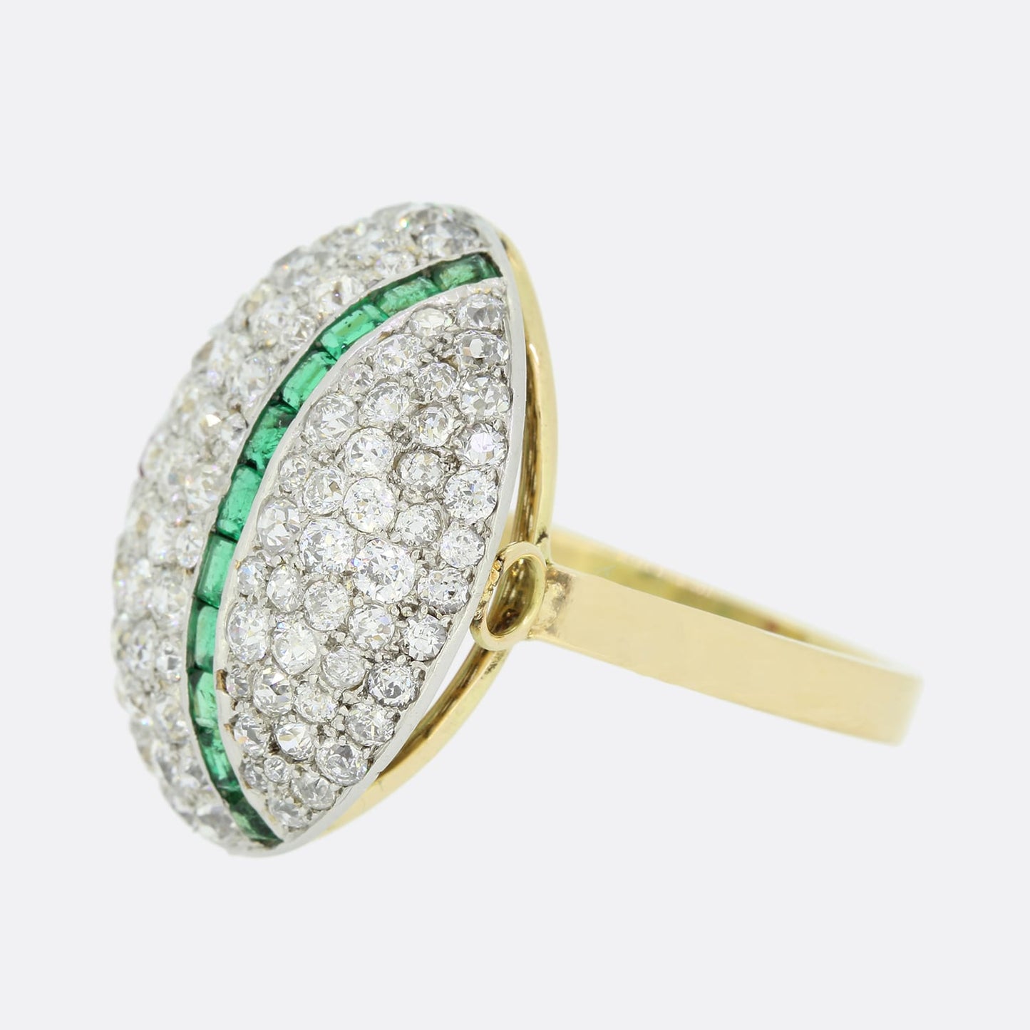 Ruby, Emerald and Diamond Cocktail Ring