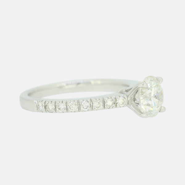 0.90 Carat Diamond Solitaire Engagement Ring