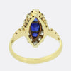 Edwardian Sapphire and Diamond Navette Ring