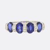 Oval Sapphire and Diamond Four Stone Ring