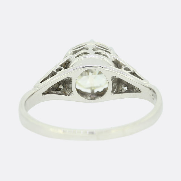 Vintage 1.24 Carat Old European Cut Diamond Ring