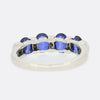 Oval Sapphire and Diamond Four Stone Ring