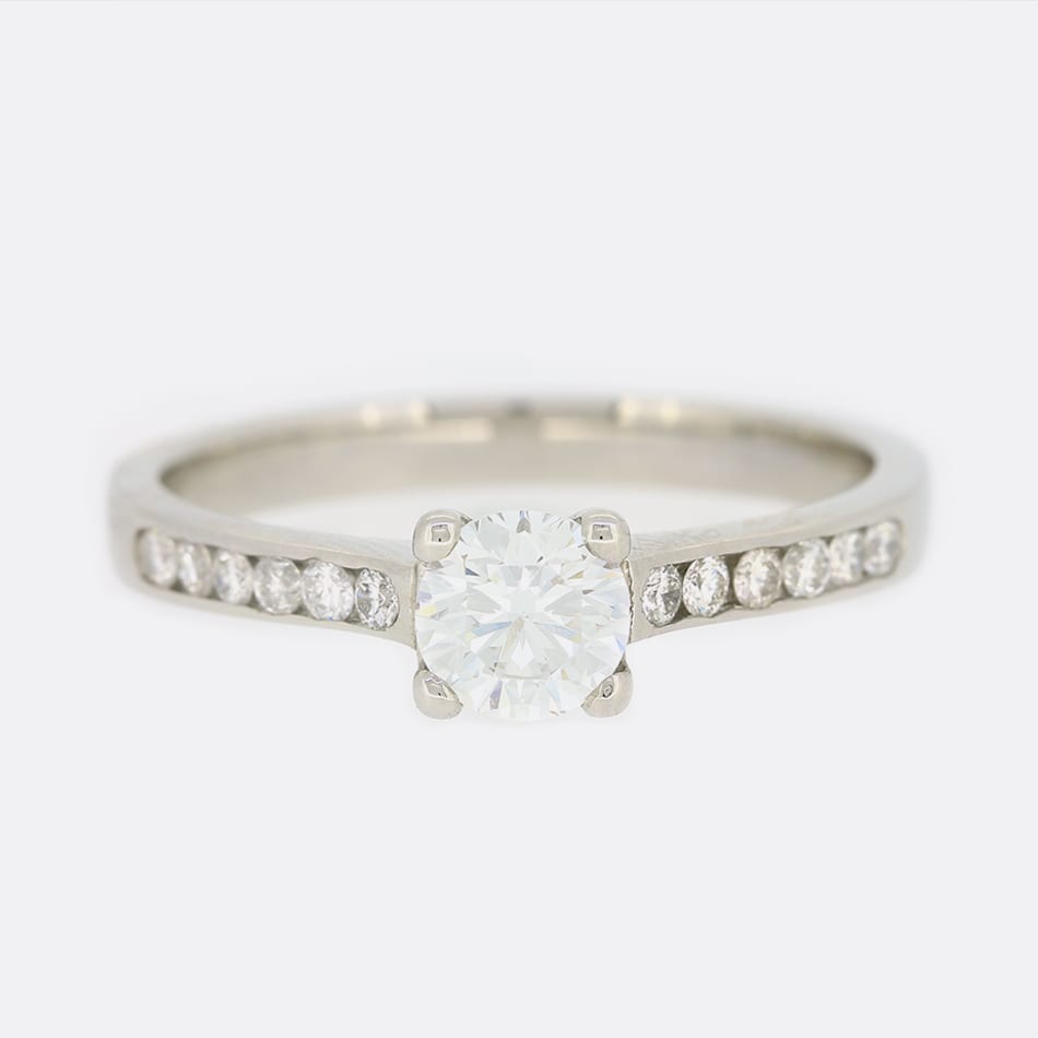 0.65 Carat Brilliant Cut Diamond Solitaire Engagement Ring