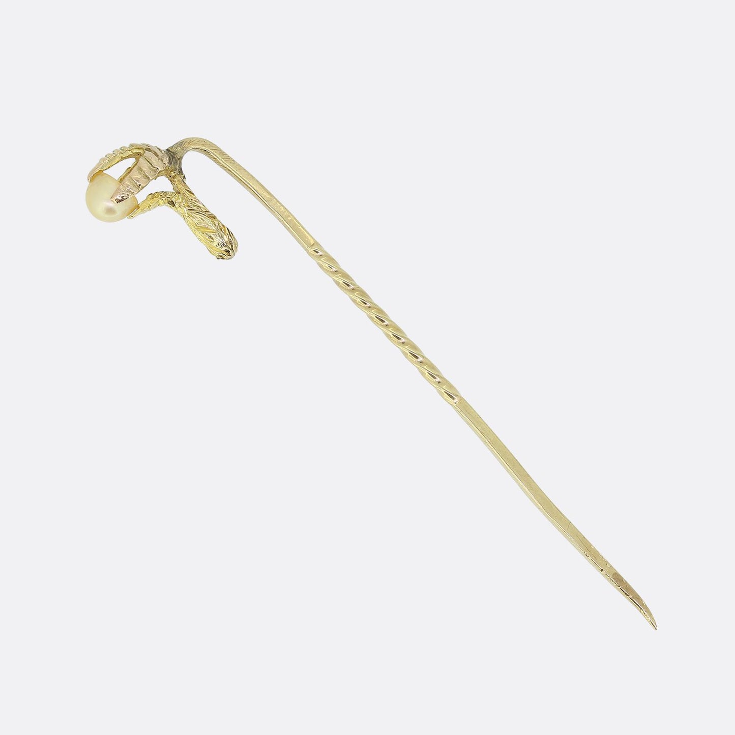 Vintage Natural Pearl Eagle Talon Stick Pin