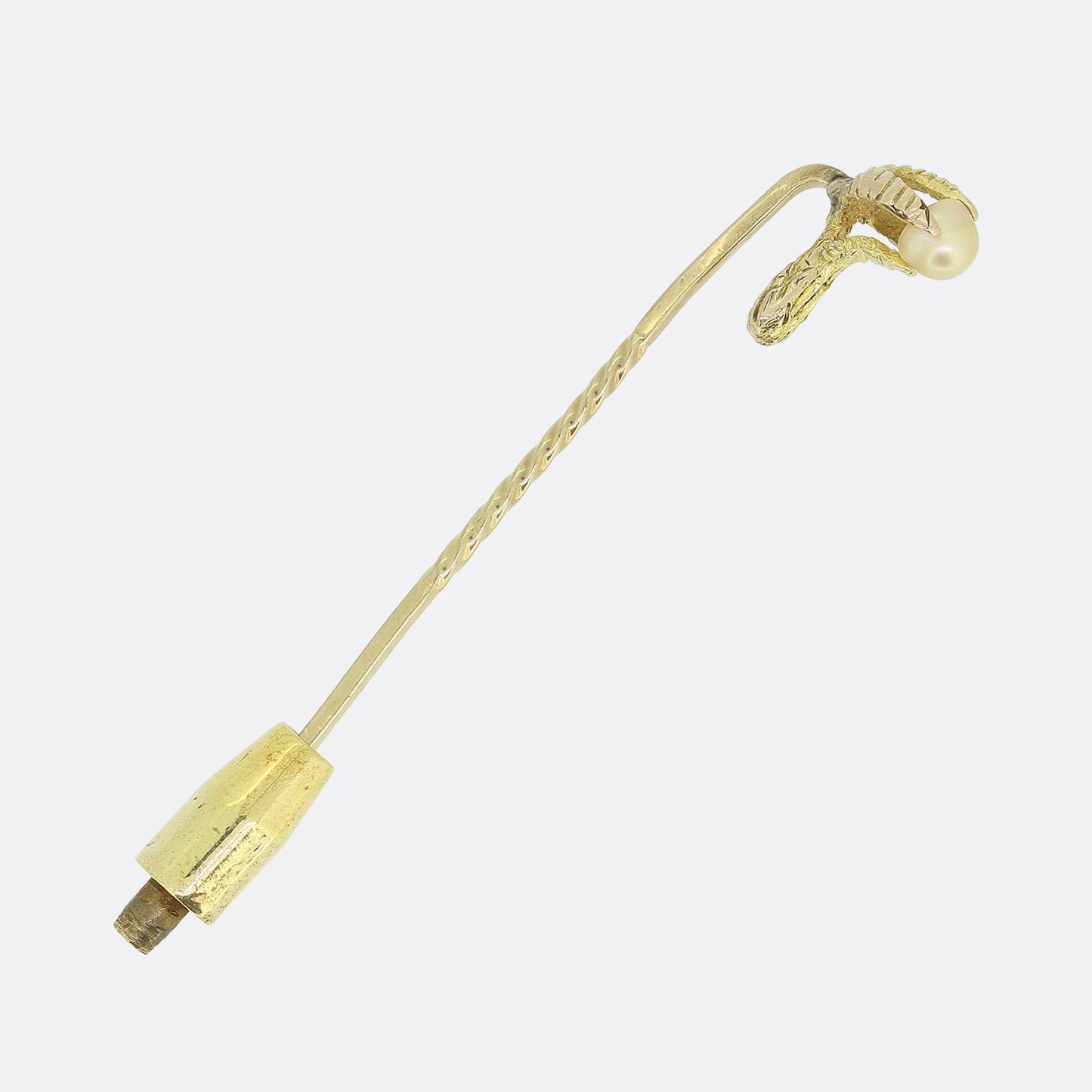 Vintage Natural Pearl Eagle Talon Stick Pin