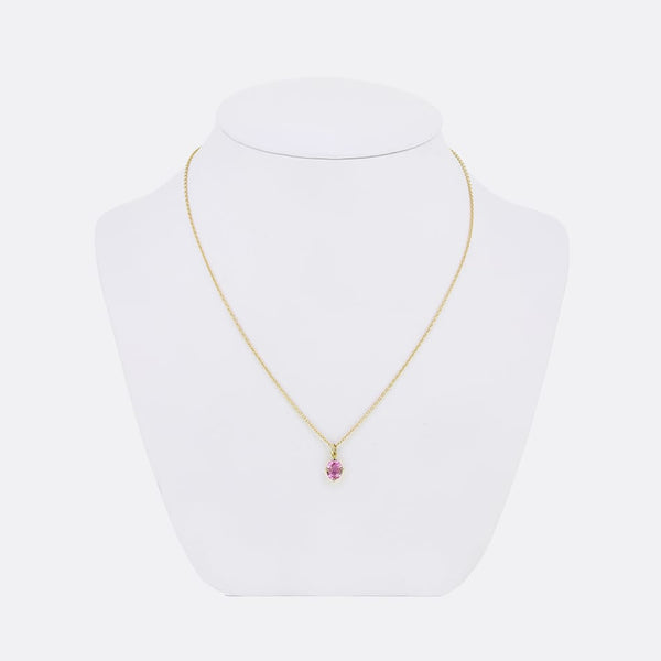 TVJ 0.50 Carat Pink Sapphire Pendant